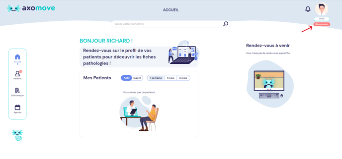 praticien - comment se deconnecter