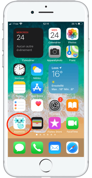 Votre application est maintenant disponible sur l'écran d'accueil