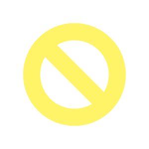 icone sens interdit jaune
